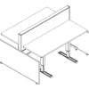 Technical drawing of EPB , configured in a double run for ___ people.