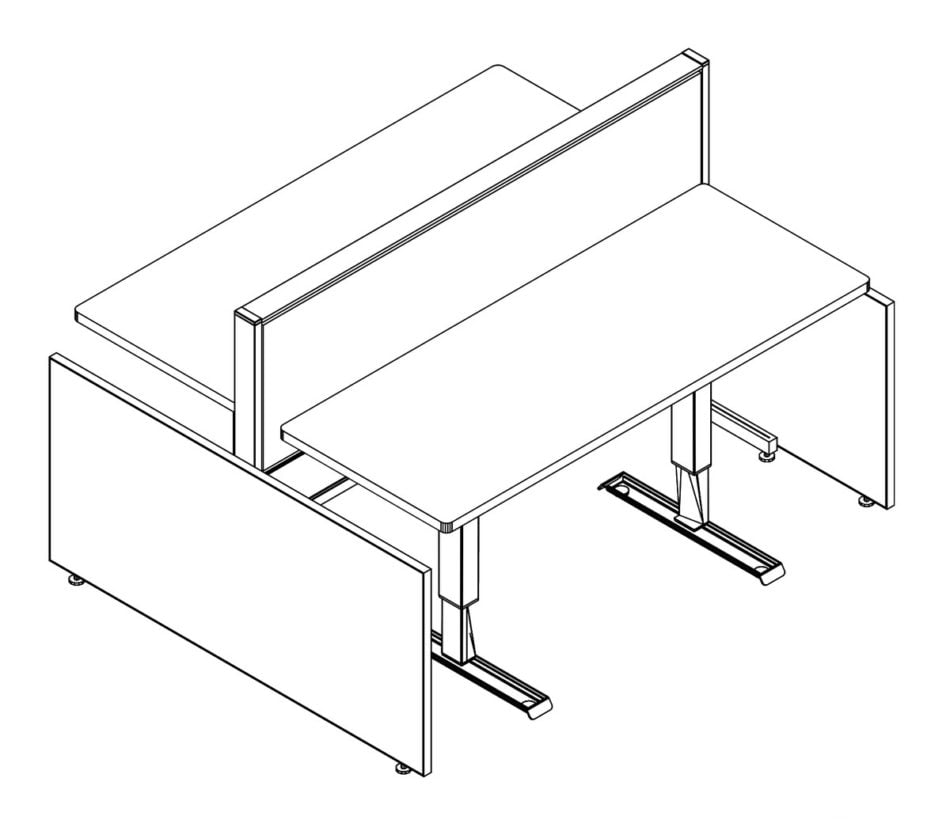 Technical drawing of EPB , configured in a double run for ___ people.
