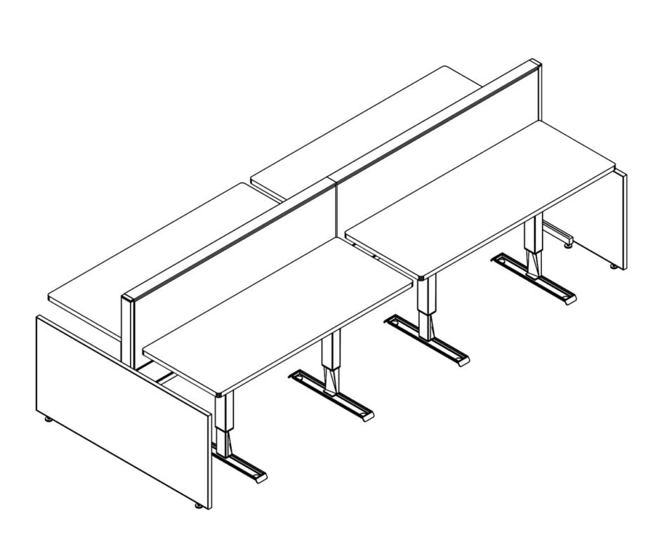 Technical drawing of EPB , configured in a double run for ___ people.
