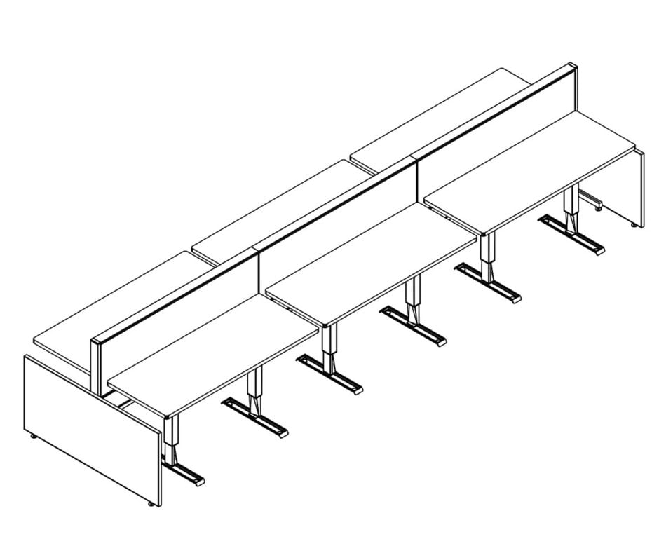 Technical drawing of EPB , configured in a double run for ___ people.