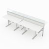 Double run work area for 4 people Rendered on a white background. Model is EPB507.