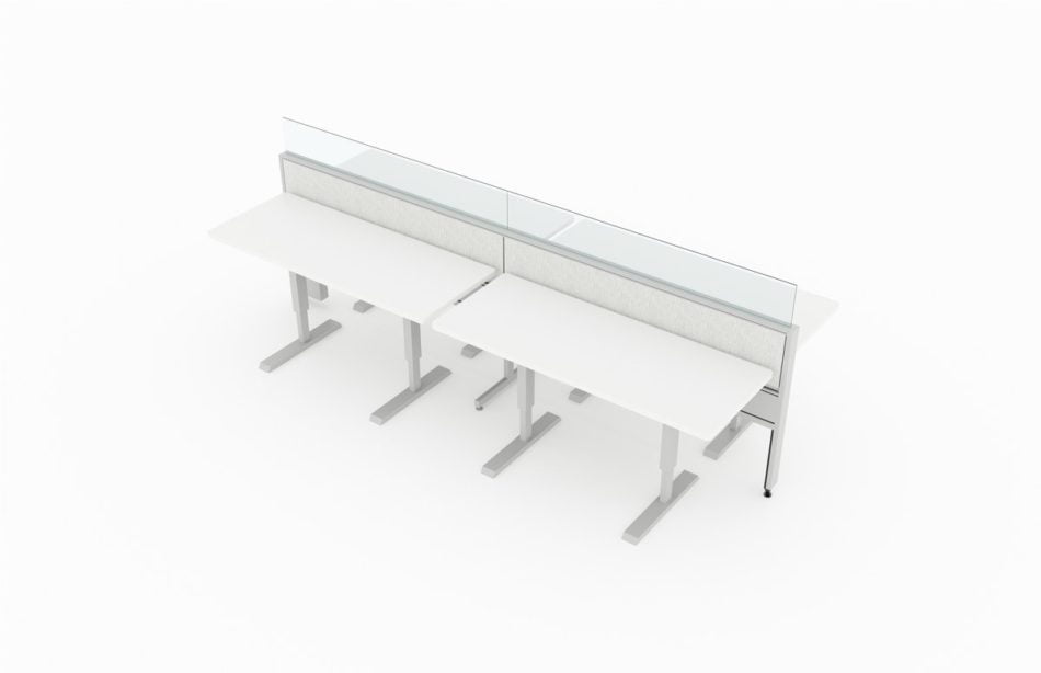 Double run work area for 4 people Rendered on a white background. Model is EPB507.