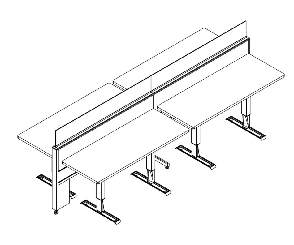 Technical drawing of EPB , configured in a double run for ___ people.