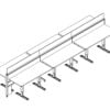 Technical drawing of EPB , configured in a double run for ___ people.