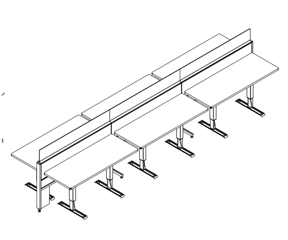Technical drawing of EPB , configured in a double run for ___ people.