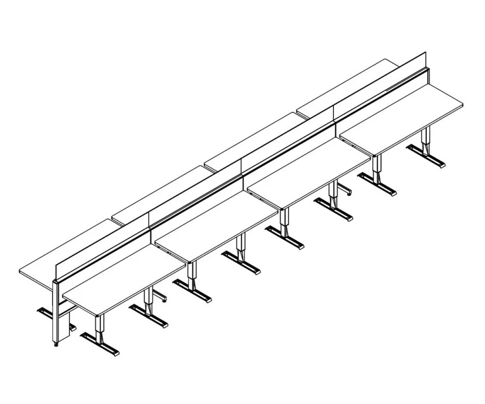 Technical drawing of EPB , configured in a double run for ___ people.