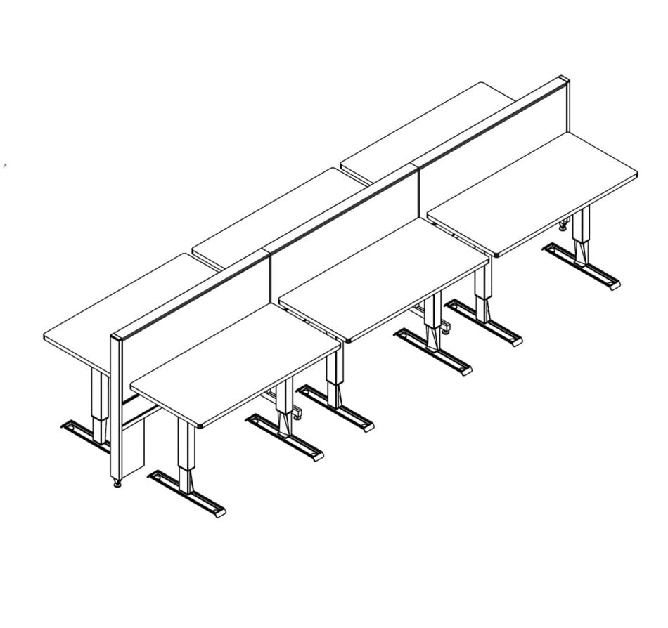 Technical drawing of EPB , configured in a double run for ___ people.