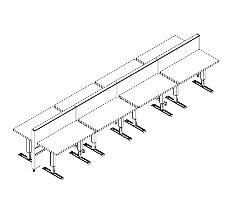 Technical drawing of EPB , configured in a double run for ___ people.
