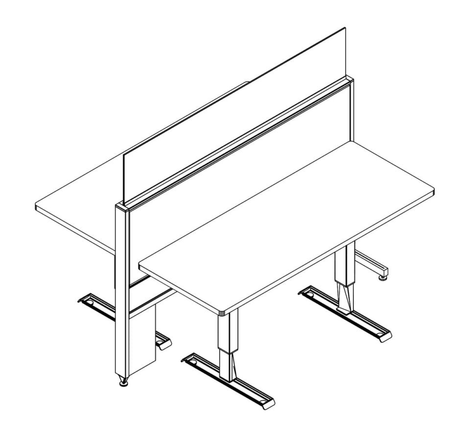 Technical drawing of EPB , configured in a double run for ___ people.