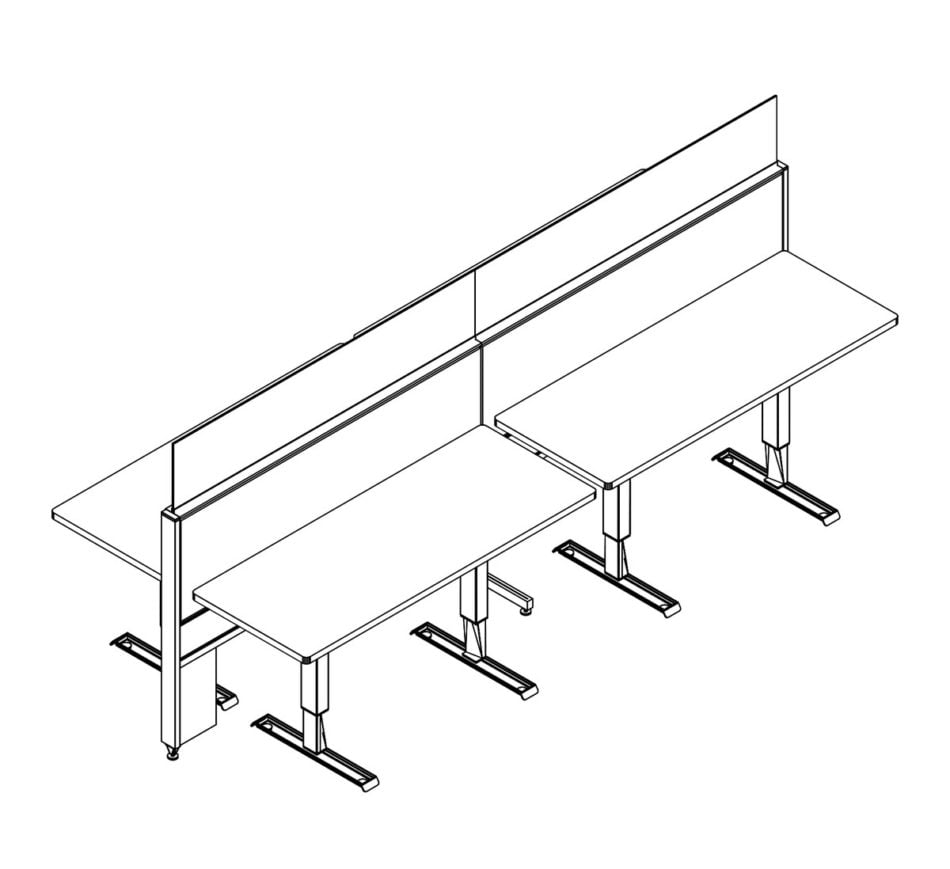 Technical drawing of EPB , configured in a double run for ___ people.