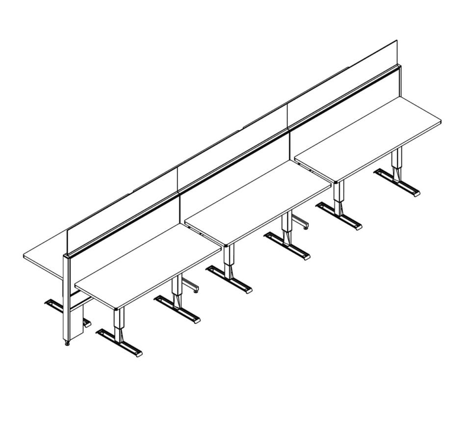 Technical drawing of EPB , configured in a double run for ___ people.
