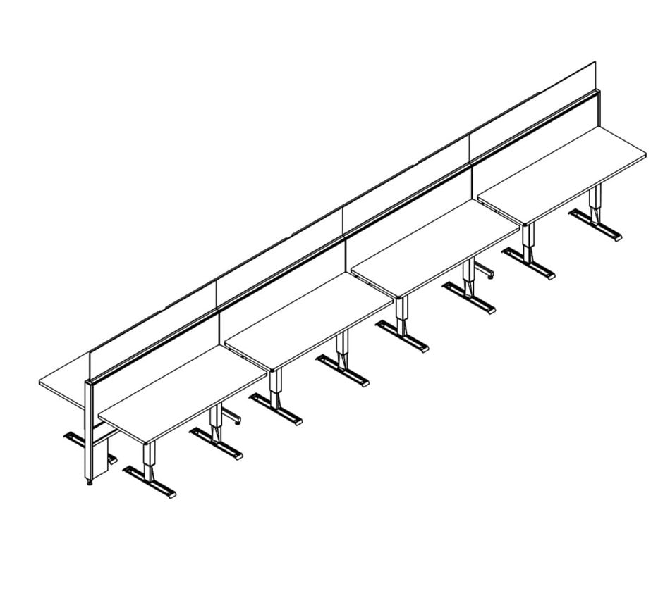 Technical drawing of EPB , configured in a double run for ___ people.