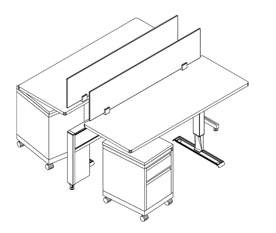 Technical drawing of EPB , configured in a double run for ___ people.