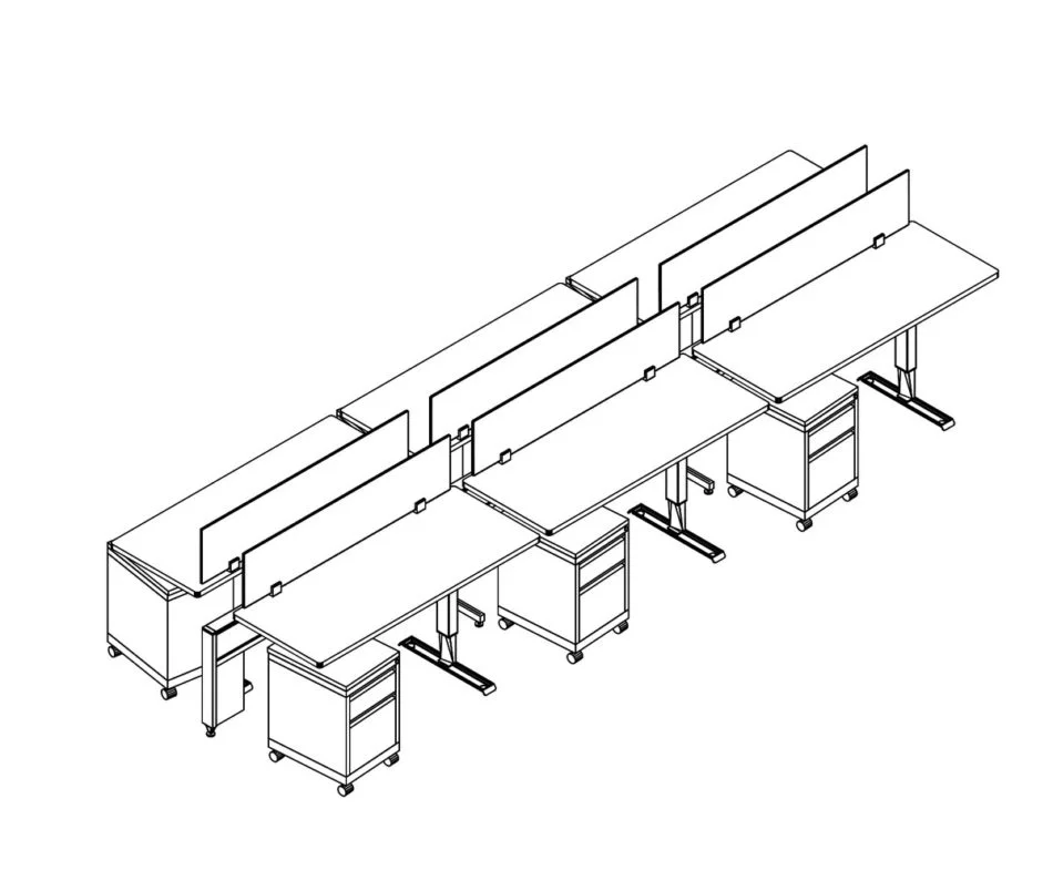 Technical drawing of EPB , configured in a double run for ___ people.