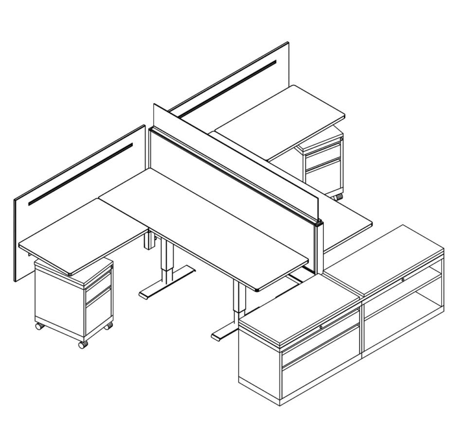 Technical drawing of EPB , configured in a double run for ___ people.