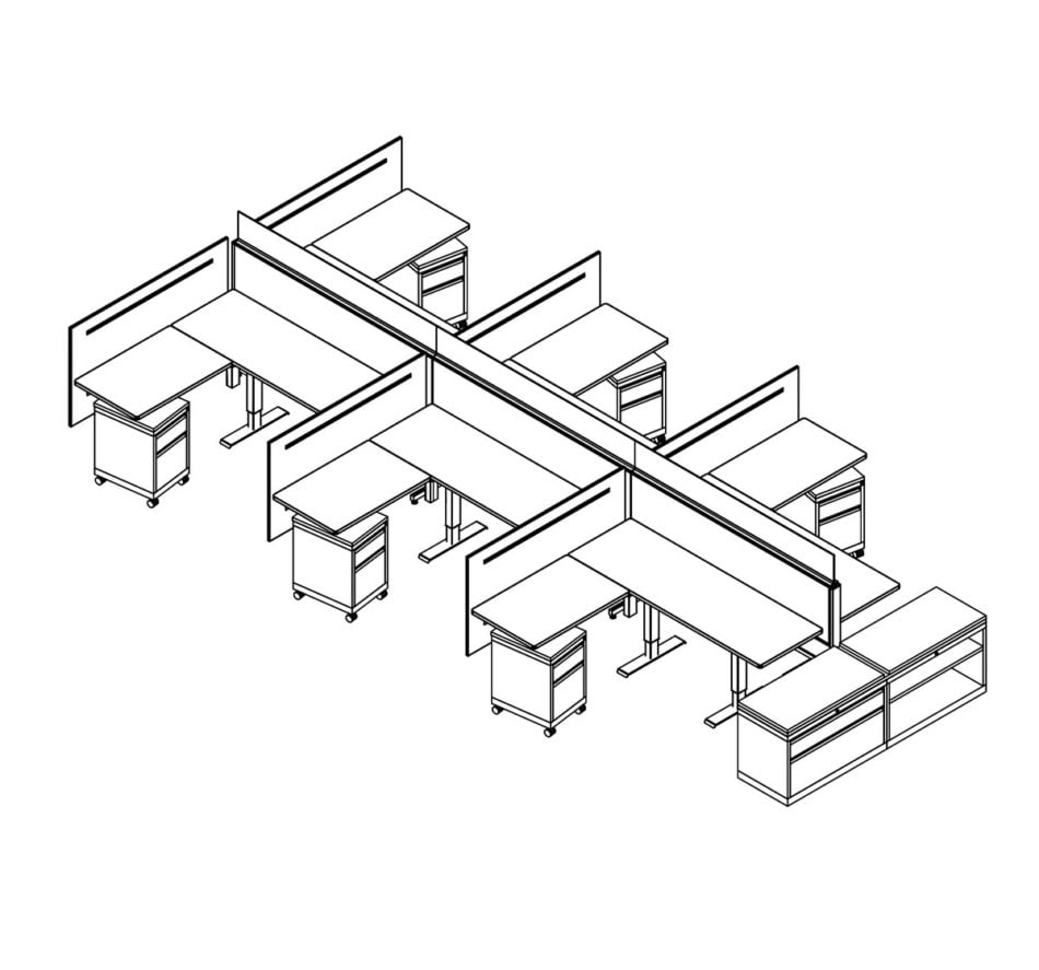 Technical drawing of EPB , configured in a double run for ___ people.