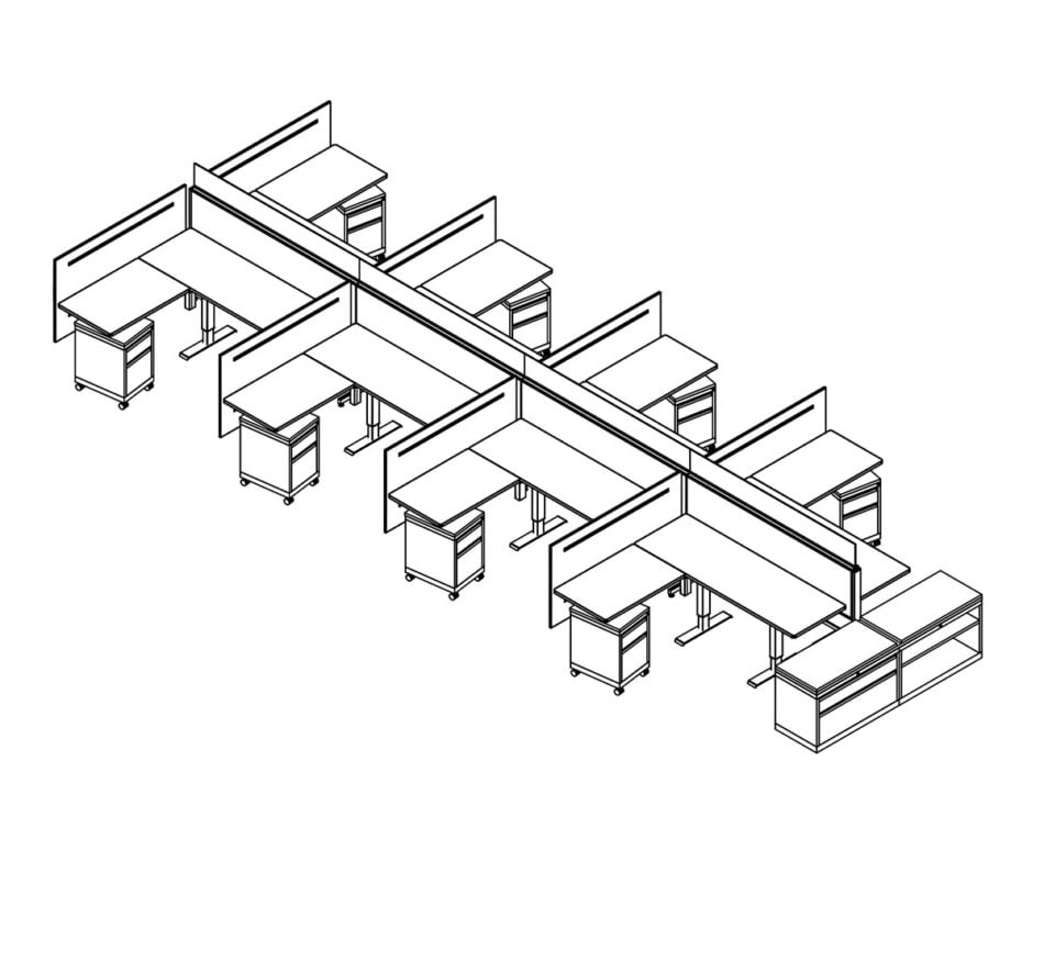 Technical drawing of EPB , configured in a double run for ___ people.