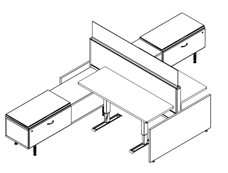 Technical drawing of EPB , configured in a double run for ___ people.