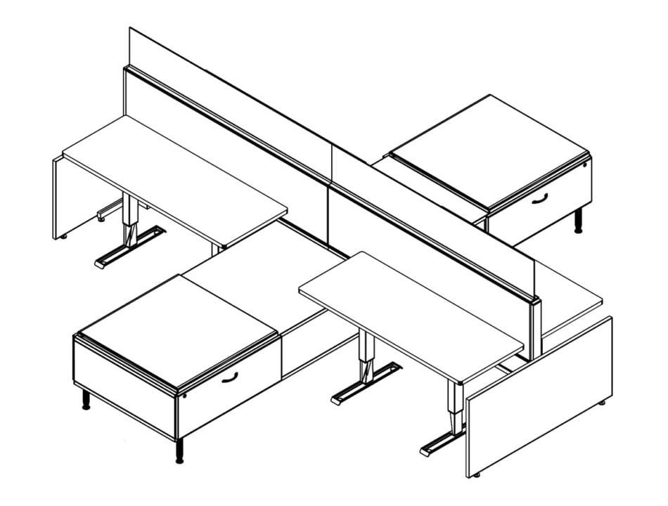 Technical drawing of EPB , configured in a double run for ___ people.