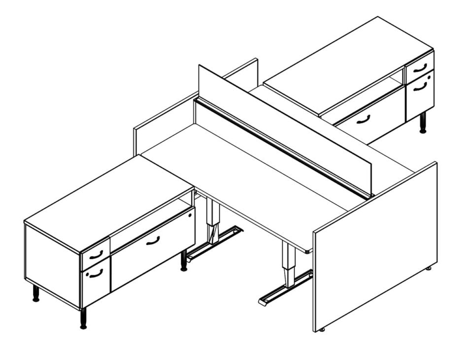 Technical drawing of EPB , configured in a double run for ___ people.