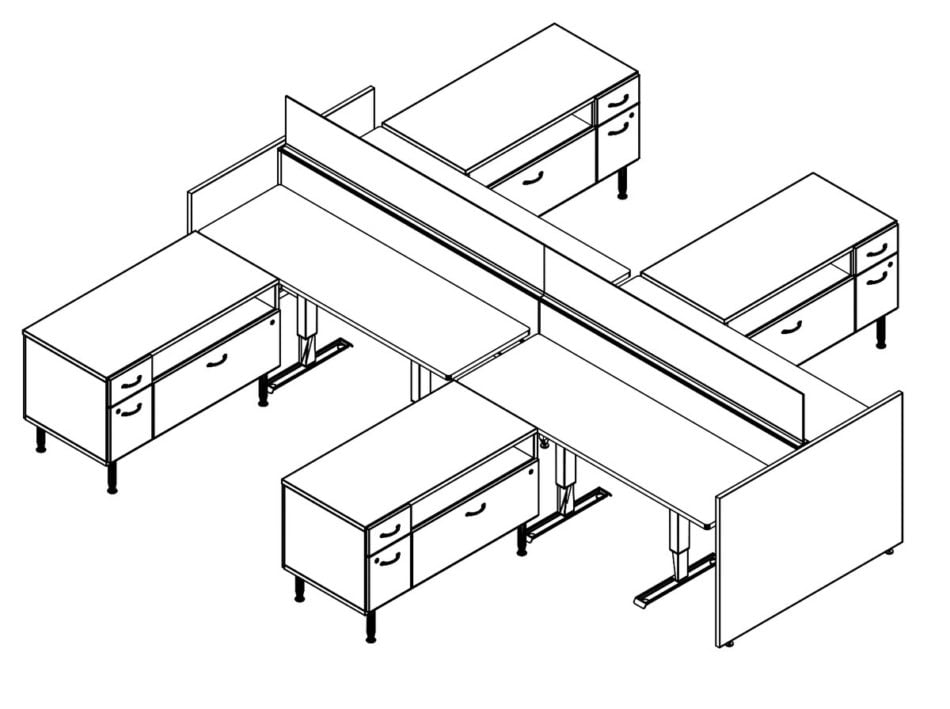 Technical drawing of EPB , configured in a double run for ___ people.