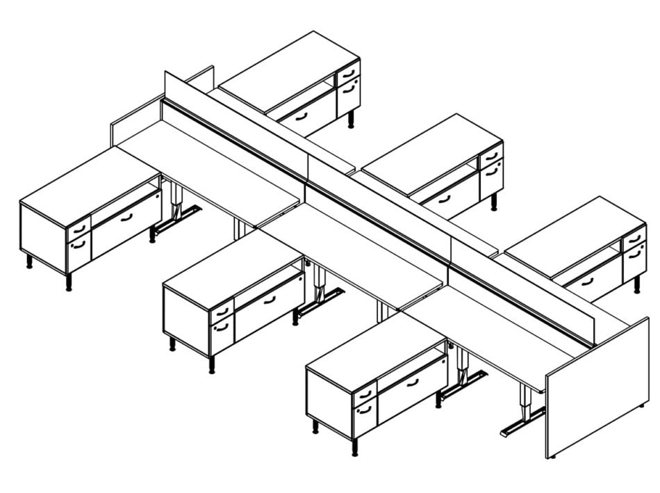 Technical drawing of EPB , configured in a double run for ___ people.