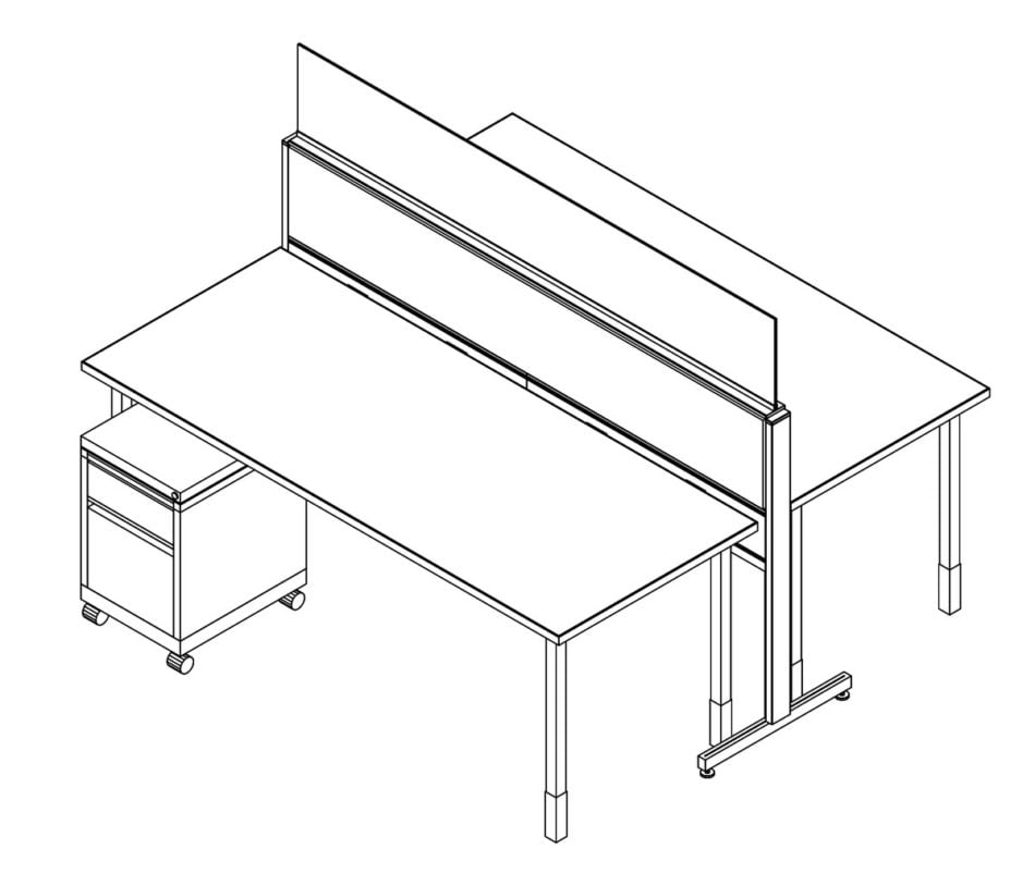 Technical drawing of EPB , configured in a double run for ___ people.