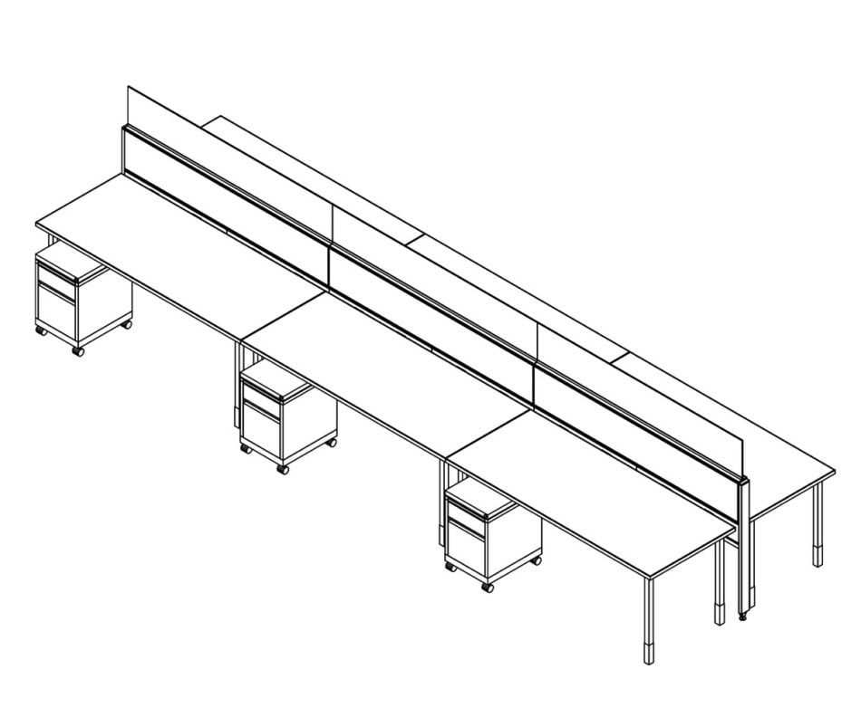 Technical drawing of EPB , configured in a double run for ___ people.