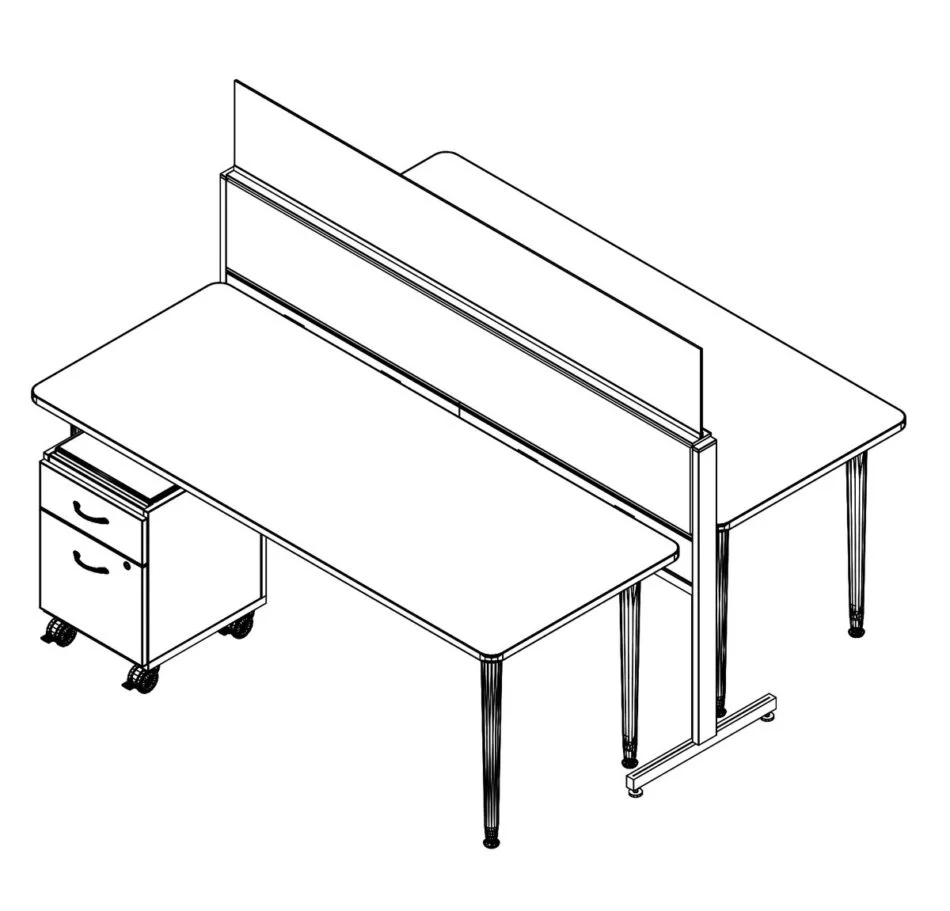 Technical drawing of EPB , configured in a double run for ___ people.