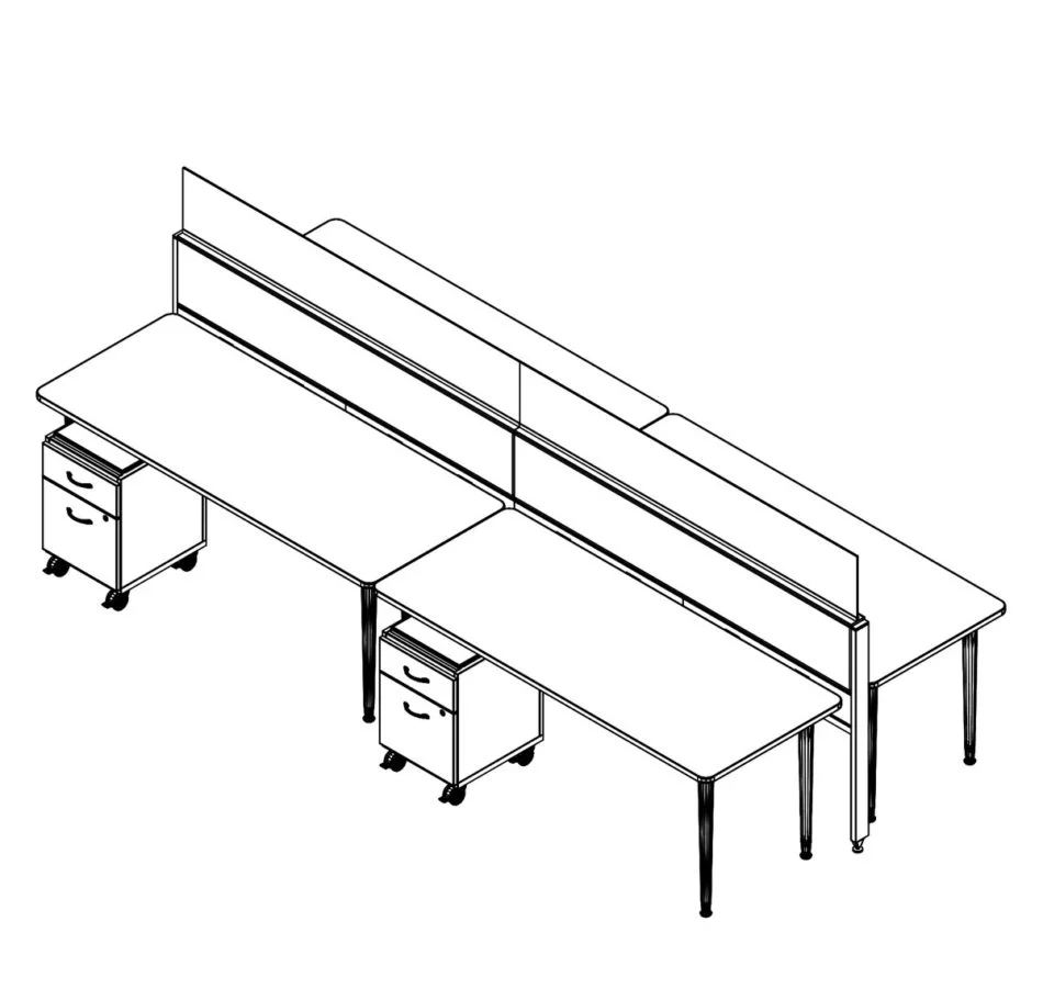 Technical drawing of EPB , configured in a double run for ___ people.