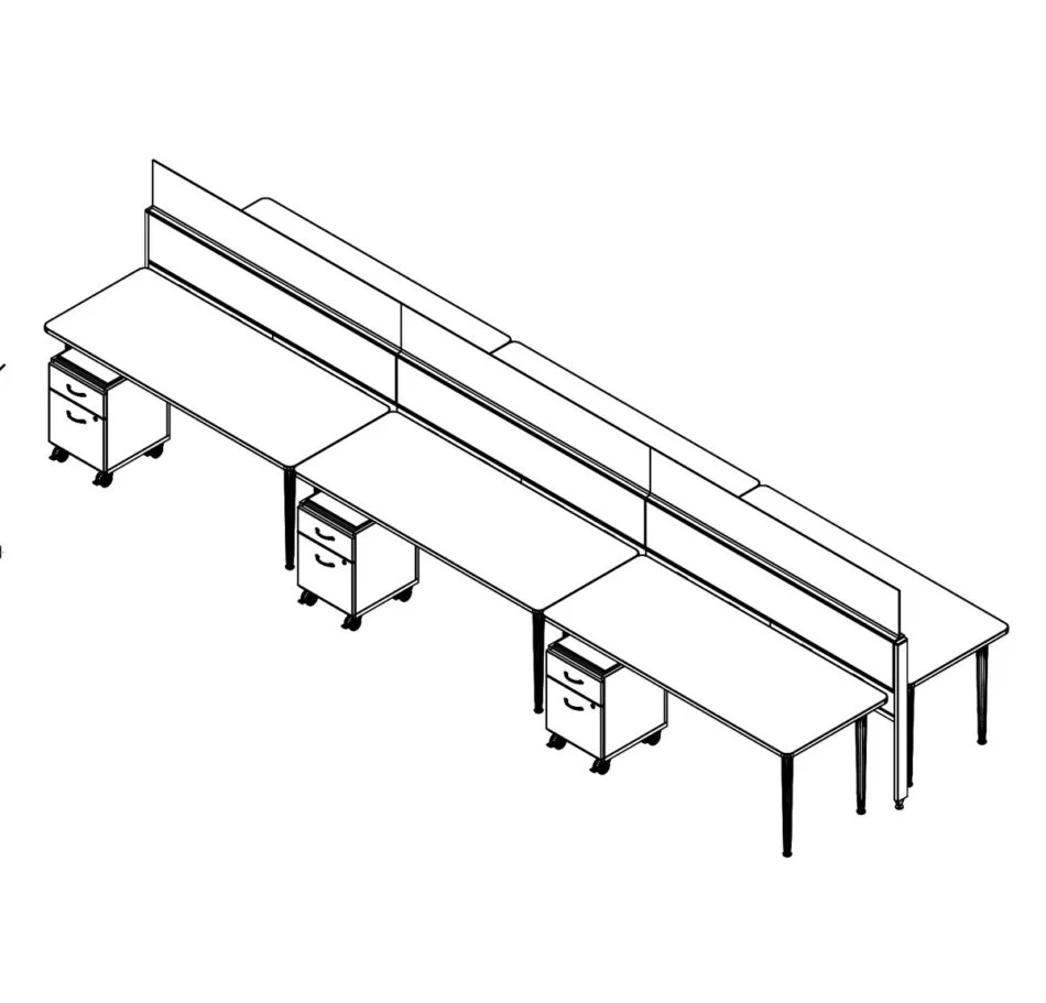 Technical drawing of EPB , configured in a double run for ___ people.