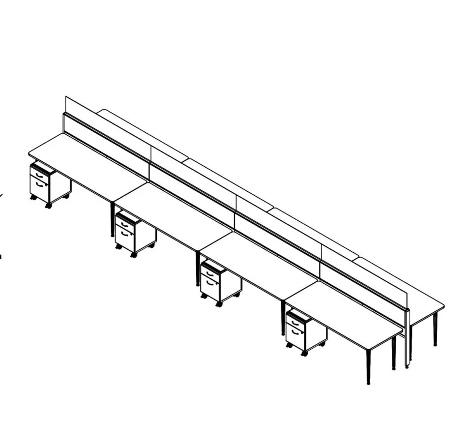 Technical drawing of EPB , configured in a double run for ___ people.