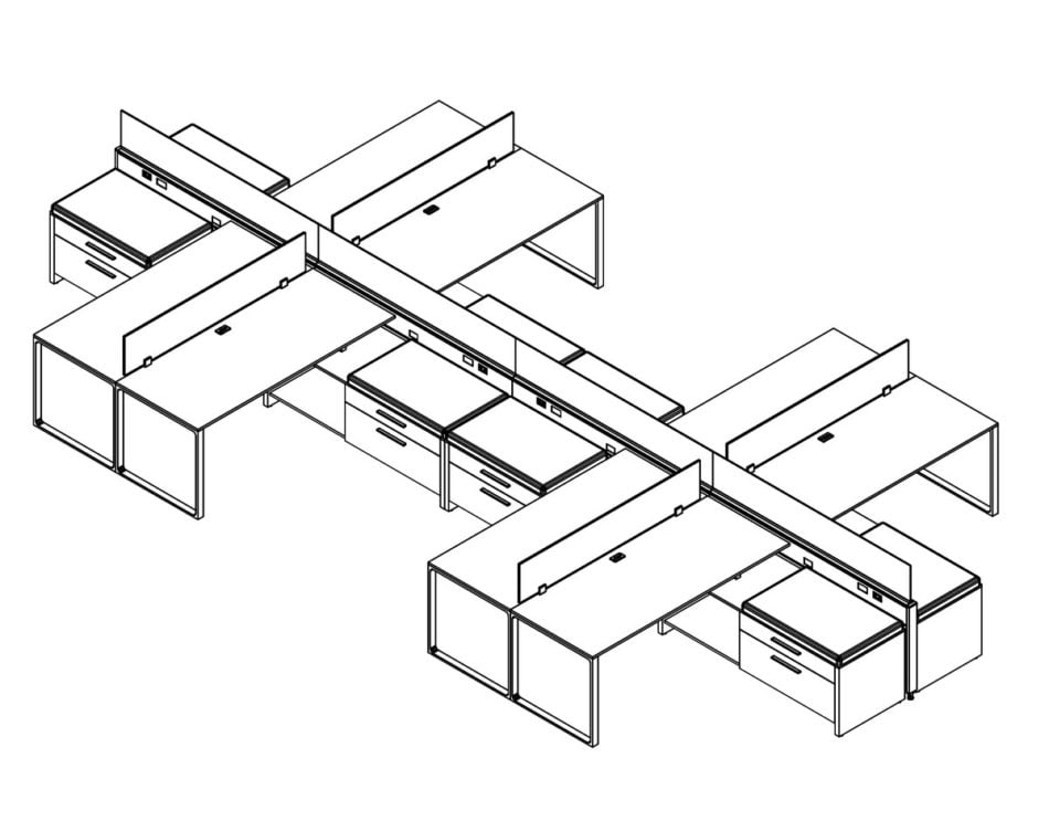 Technical drawing of EPB , configured in a double run for ___ people.