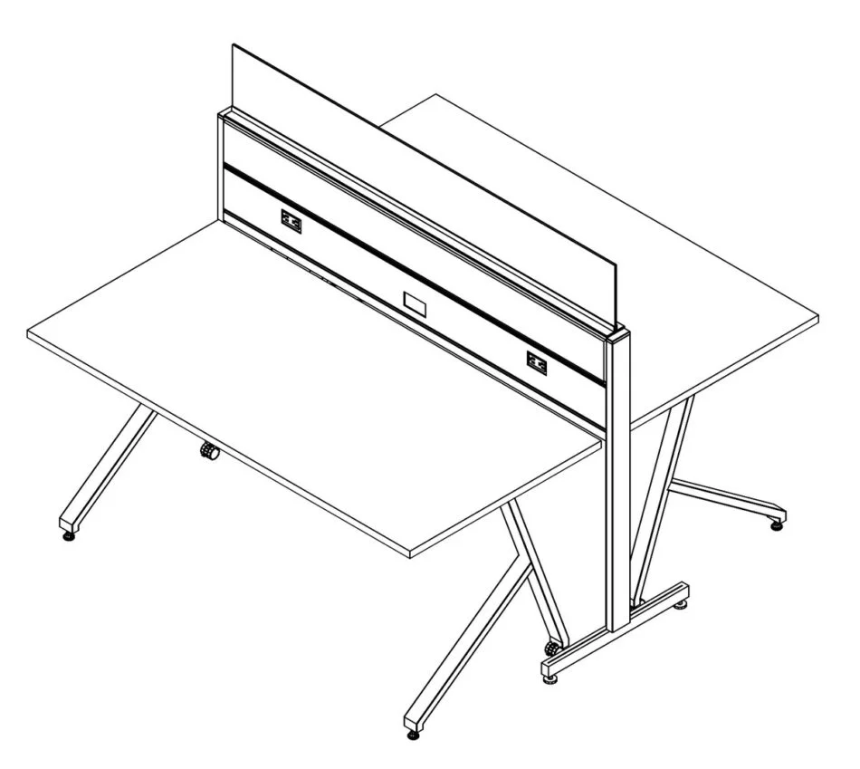 Technical drawing of EPB , configured in a double run for ___ people.
