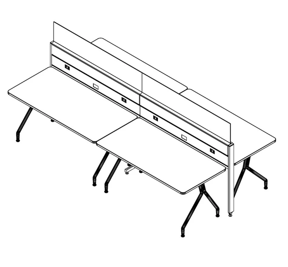 Technical drawing of EPB , configured in a double run for ___ people.