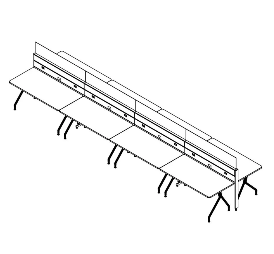 Technical drawing of EPB , configured in a double run for ___ people.
