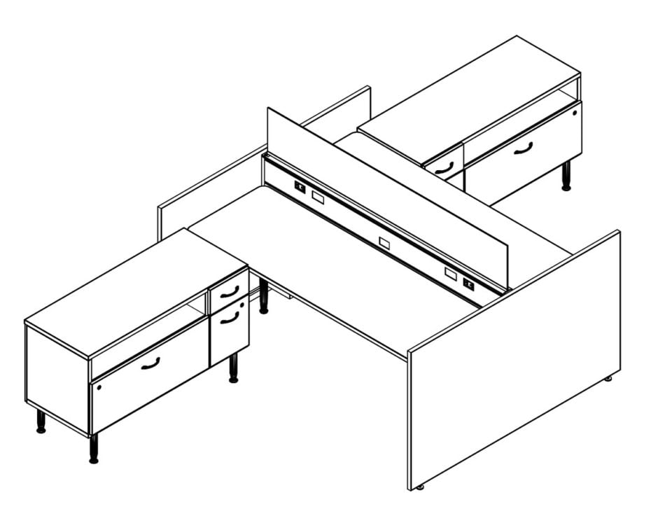 Technical drawing of EPB , configured in a double run for ___ people.