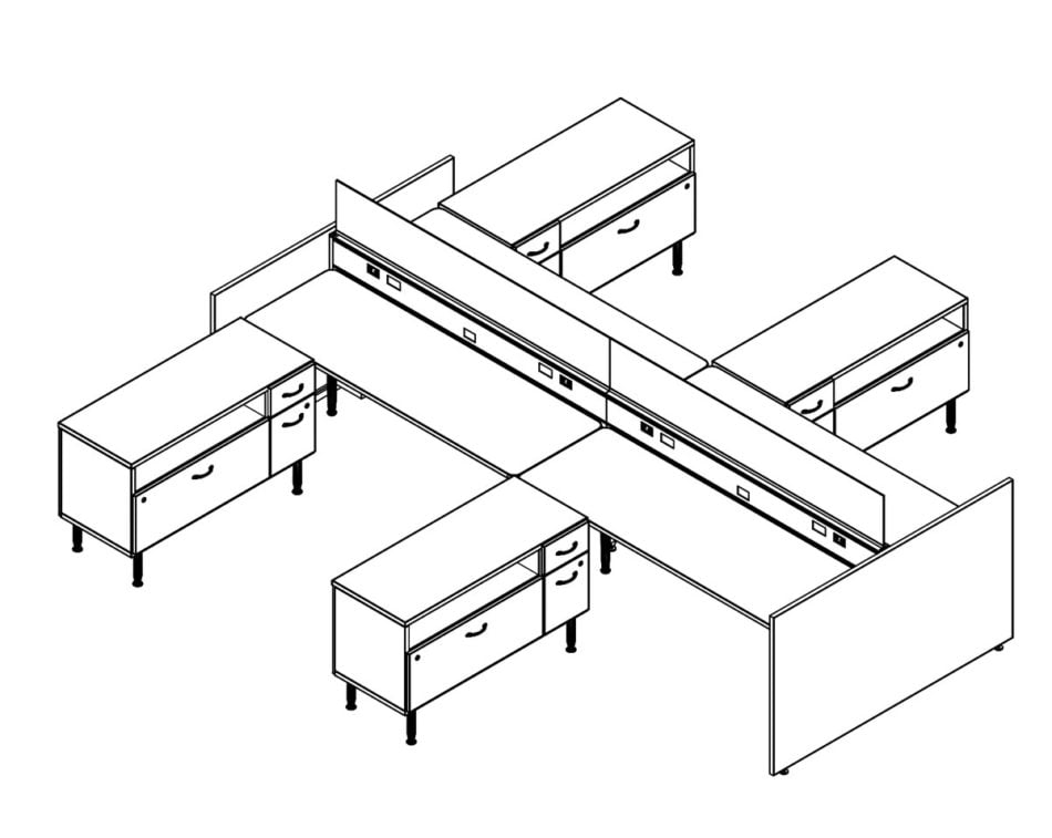 Technical drawing of EPB , configured in a double run for ___ people.