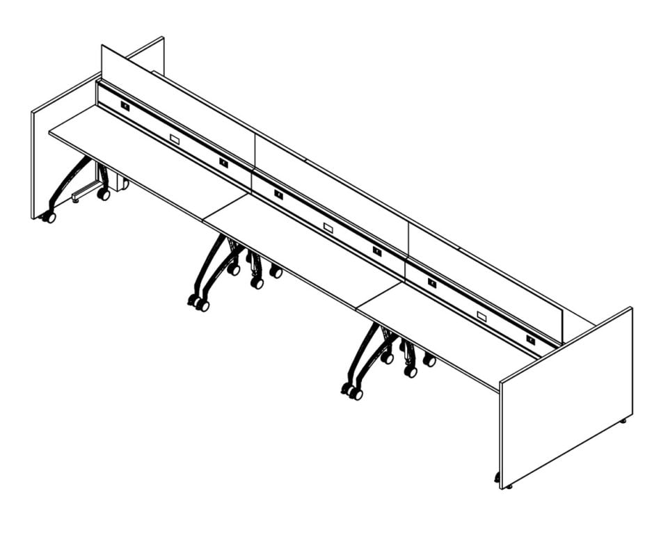 Technical drawing of EPB , configured in a double run for ___ people.