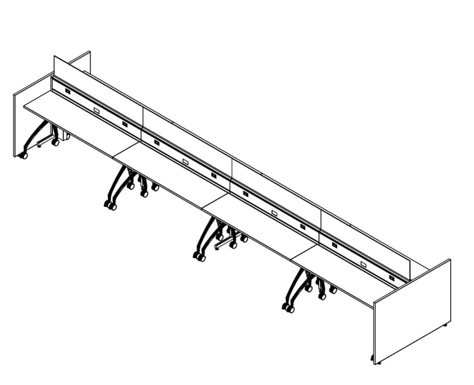 Technical drawing of EPB , configured in a double run for ___ people.