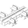 Technical drawing of EPB , configured in a double run for ___ people.