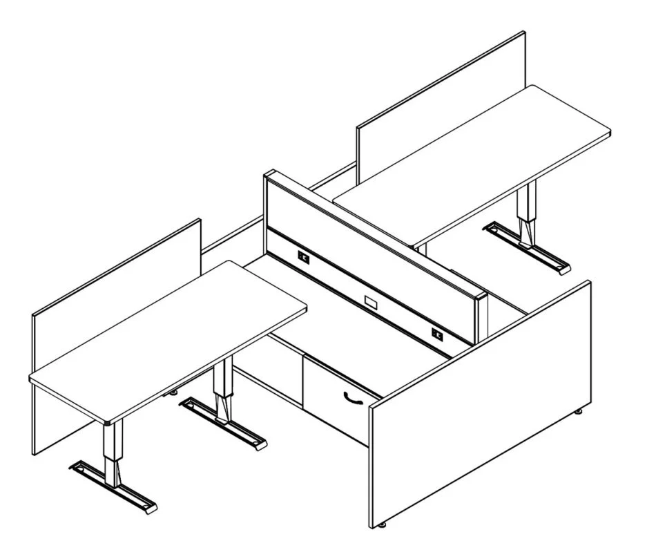 Technical drawing of EPB , configured in a double run for ___ people.