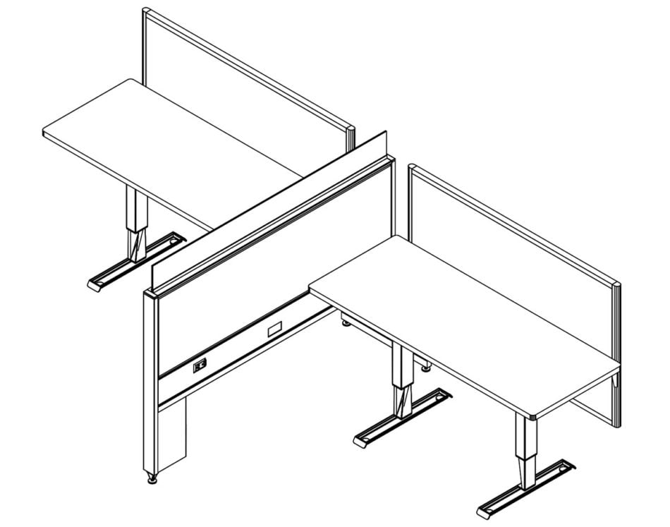 Technical drawing of EPB , configured in a double run for ___ people.