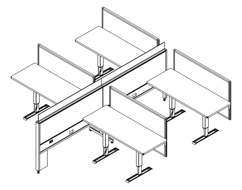 Technical drawing of EPB , configured in a double run for ___ people.