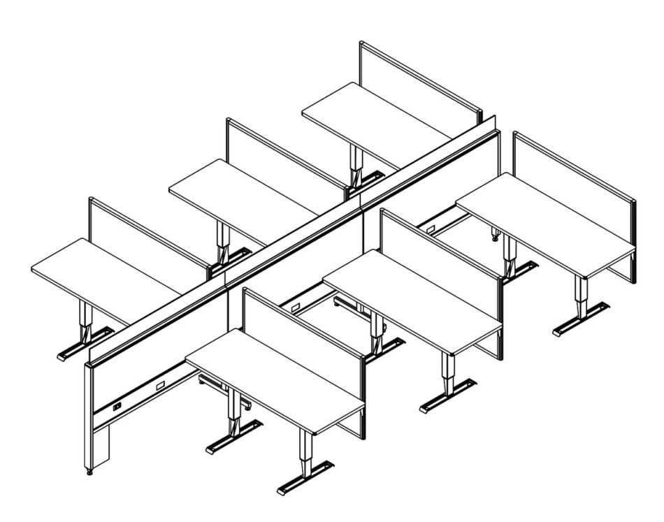 Technical drawing of EPB , configured in a double run for ___ people.