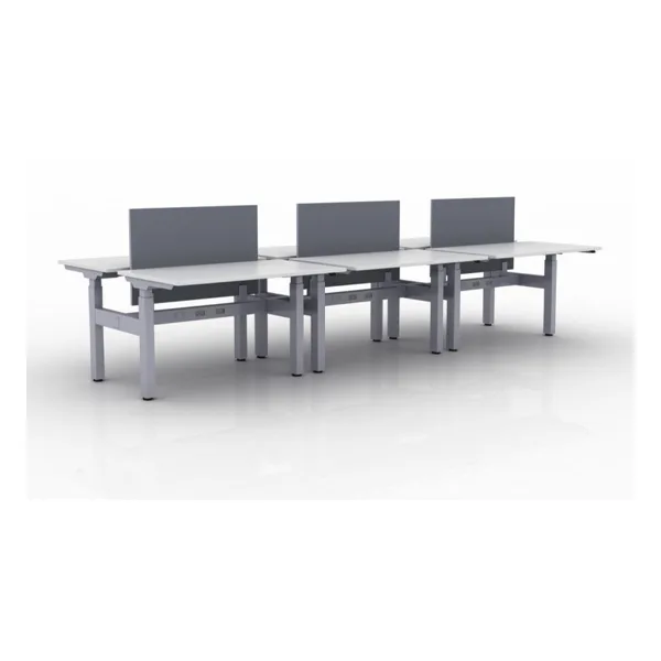 KINEX Adjustable Height Benching, 6-Person Workstation (Double Run)