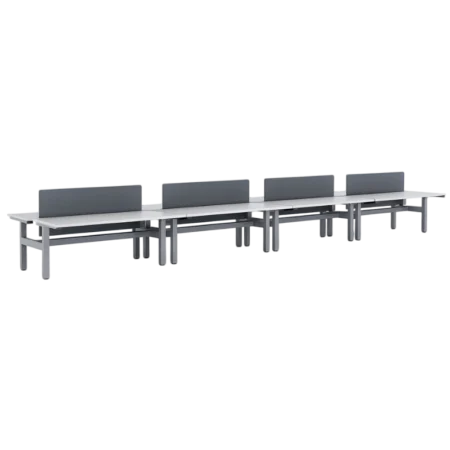 KINEX Adjustable Height Benching, 8-Person Workstation (Double Run)