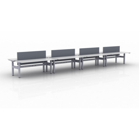 KINEX Adjustable Height Benching, 8-Person Workstation (Double Run)