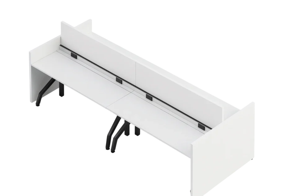 Evolve Power Beam Training Room Table, Raceway with Glass Topped Wall Panels, Meetings and Workshops - EPB528