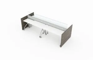 Evolve Power Beam Training Room Table, Raceway with Glass Topped Wall Panels, Meetings and Workshops - EPB528